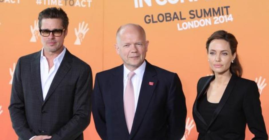 Анджелина Джоли, Бред Питт и Министр Иностранных Дел Великобритании Уильям Хейг
